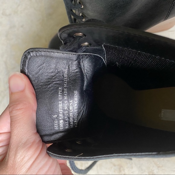 Cooperative black lace up booties from Urban Outfitters — wood block wedge heel - Picture 3 of 7